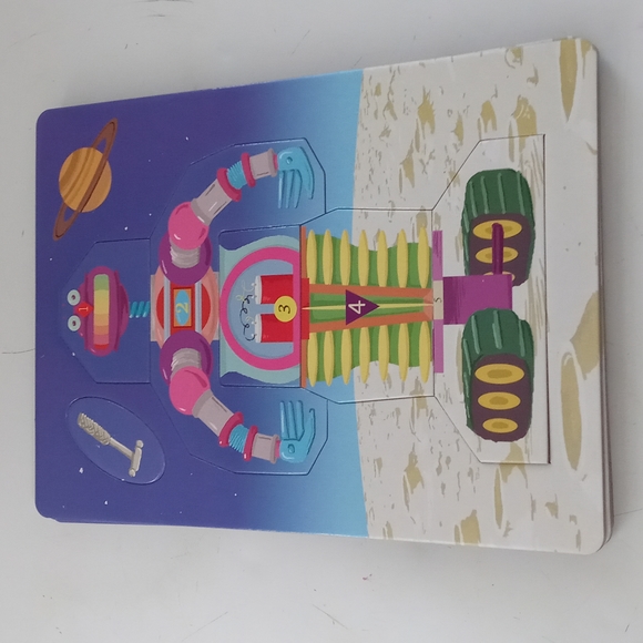 Eeboo Build A Robot Puzzle and Spinner Game - Picture 5 of 9